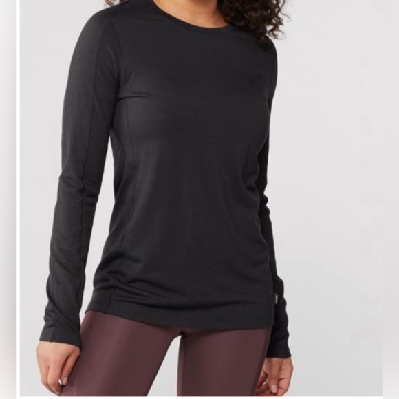 REI Tops - REI Co-op Merino Wool 185 Long-Sleeve Base Layer Top In Black Women's Size Large